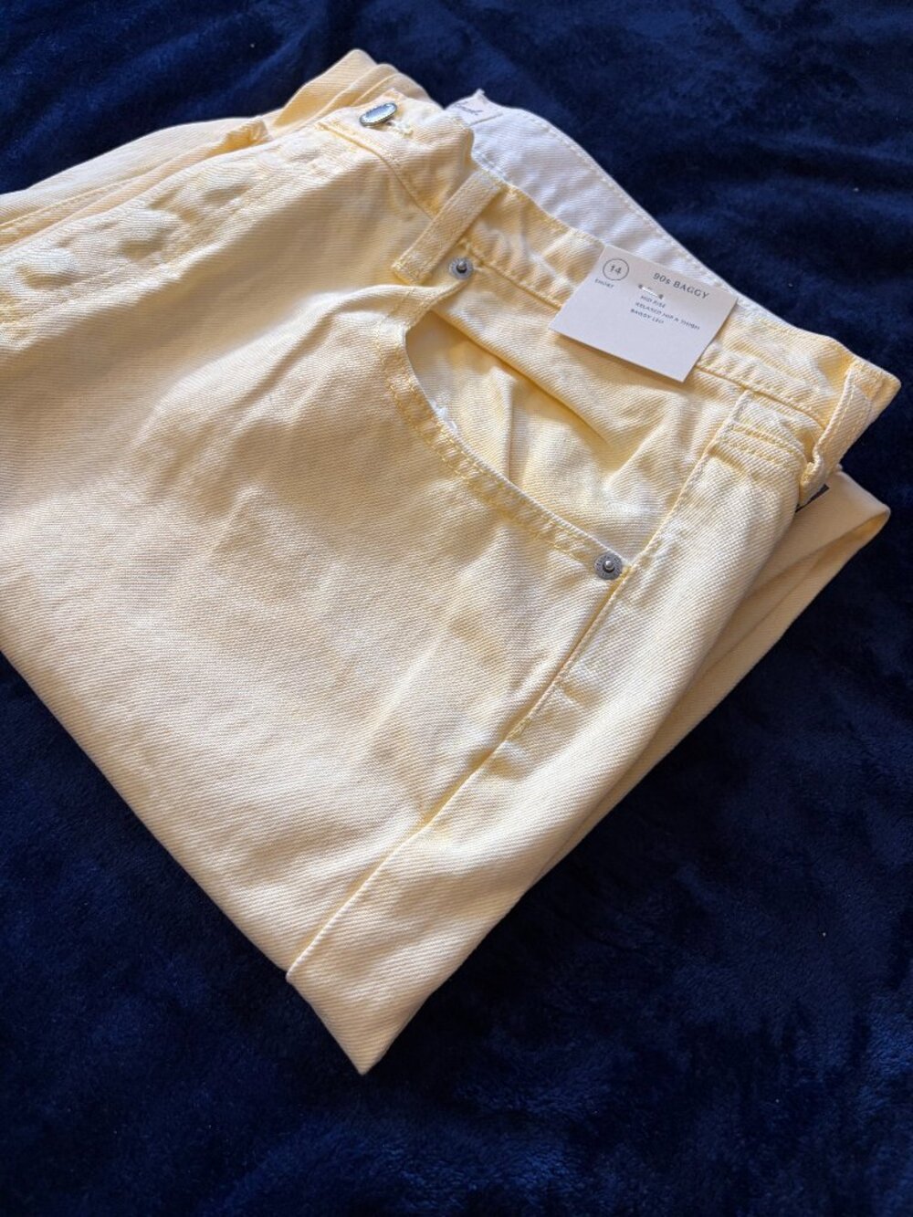Universal Thread Mid-Rise Jeans, Size 14, Short, Color Yellow, 90s Baggy leg - Picture 1 of 9
